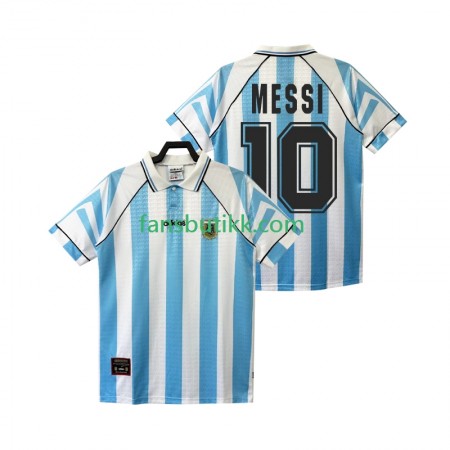 Fotballdrakt Argentina Lionel Messi 10 Retro Hjemmetrøye 1996 1997 Kortermet